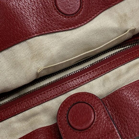 Auth GUCCI GG Supreme 473887 Beige Red Pink PVC Leather - Tote Bag - Picture 16 of 16